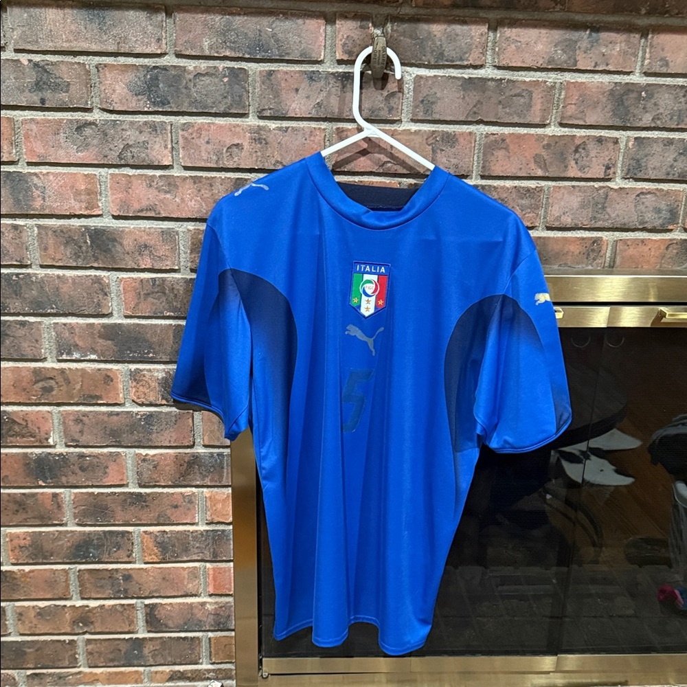 🇮🇹 Puma Italy Cannavaro #5 Home Jersey | Men’s Medium | Vintage Azzurri ⚽️